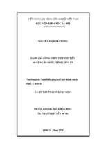 đánh giá công chức từ thực tiễn huyện cần đước, tỉnh long an