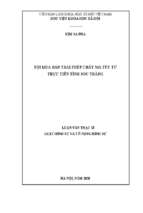 Tội mua bán trái phép chất ma túy từ thực tiễn tỉnh sóc trăng