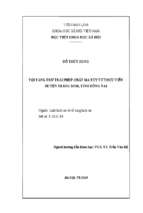 Tội tàng trữ trái phép chất ma túy trên địa bàn huyện trảng bom, tỉnh đồng nai