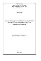 Quản lý, sử dụng quỹ bảo trì chung cư, nhà ở thương mại theo luật nhà ở năm 2014 từ thực tiễn thành phố hồ chí minh