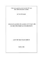Pháp luật lao động về lao động nữ từ thực tiễn các khu công nghiệp tại tỉnh bình phước