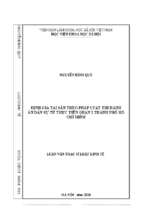 định giá tài sản theo pháp luật thi hành án dân sự từ thực tiễn quận 2, thành phố hồ chí minh