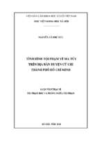 Tình hình tội phạm ma túy trên địa bàn huyện củ chi, thành phố hồ chí minh