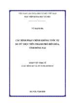 Các hình phạt chính không tước tự do từ thực tiễn thành phố biên hòa, tỉnh đồng nai
