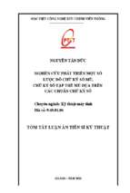 Nghiên cứu phát triển một số lược đồ chữ ký số mù, chữ ký số tập thể mù dựa trên các chuẩn chữ ký số tt