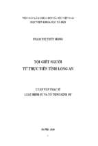 Tội giết người từ thực tiễn tỉnh Long An