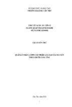 Quản lý chất lượng sản phẩm lúa gạo tài nguyên theo chuỗi cung ứng tt