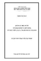 Quản lý nhà nước về khаi sinh, kết hôn từ thực tiễn quận 6, thành phố hồ chí minh