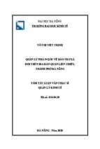 Quản lý nhà nước về bảo trợ xã hội trên địa bàn quận liên chiểu, thành phố đà nẵng