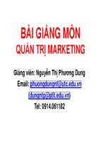 Bài giảng môn quản trị marketing