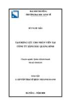 Tạo động lực cho nhân viên tại công ty xăng dầu quảng bình