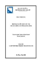 đào tạo nguồn nhân lực tại chi cục kiểm lâm tỉnh quảng bình