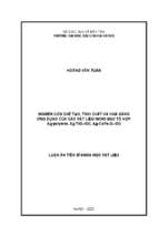 Nghiên cứu chế tạo, tính chất và khả năng ứng dụng của các vật liệu nano bạc tổ hợp ag polymer, ag tio2 go, ag cofe2o4 go