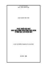 Phát triển đội ngũ giáo viên mầm non vùng khó khăn ở tỉnh bạc liêu hiện nay