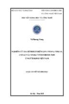 Nghiên cứu đa hình đột biến gen cyp2c9, cyp2c19, cyp3a5 và cyp2d6 cytochrome p450 ở người kinh việt nam