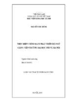 Thực hiện chính sách phát triển đội ngũ giảng viên trường đại học nội vụ hà nội