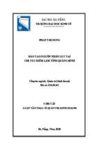 đào tạo nguồn nhân lực tại chi cục kiểm lâm tỉnh quảng bình