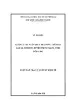 Quản lý chi ngân sách nhà nước trên địa bàn xã phú hữu, huyện nhơn trạch, tỉnh đồng nai