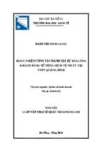 Hoàn thiện công tác đánh giá sự hài lòng khách hàng sử dụng dịch vụ mytv tại vnpt quảng bình