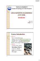 Groundwater engineering = kỹ thuật nước ngầm