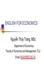 English for economics = tiếng anh kinh tế