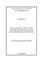 Quản lý nhà nước về công tác giảm nghèo bền vững trên địa bàn xã vĩnh thanh. huyện nhơn trạch, tỉnh đồng nai