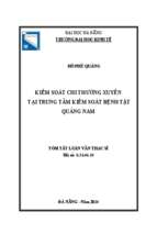 Kiểm soát chi thường xuyên tại trung tâm kiểm soát bệnh tật quảng nam