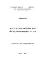 Quản lý nhà nước đối với hoạt động tình nguyện của thanh niên việt nam (1)