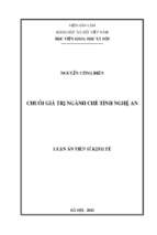 Chuỗi giá trị ngành chè tỉnh nghệ an 1