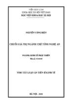 Chuỗi giá trị ngành chè tỉnh nghệ an tt