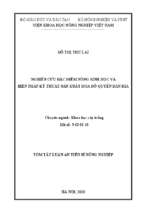 Nghiên cứu đặc điểm nông sinh học và biện pháp kỹ thuật sản xuất hoa đỗ quyên bản địa tt