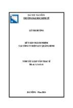 Kế toán trách nhiệm tại công ty điện lực quảng bình