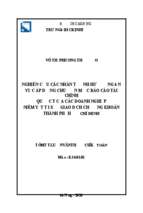 Nghiên cứu các nhân tố ảnh hưởng đến việc áp dụng chuẩn mực báo cáo tài chính quốc tế của các doanh nghiệp niêm yết tại sở giao dịch chứng khoán thành phố hồ chí minh