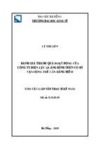 đánh giá thành quả hoạt động của công ty điện lực quảng bình trên cơ sở vận dụng thẻ cân bằng điểm