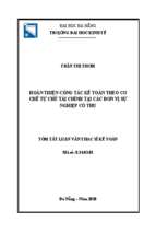 Hoàn thiện công tác kế toán theo cơ chế tự chủ tài chính tại các đơn vị sự nghiệp có thu của sở tài nguyên và môi trường quảng bình