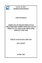 Nghiên cứu về công bố thông tin lợi nhuận trên mỗi cổ phiếu trong báo cáo tài chính của các công ty đại chúng chưa niêm yết ở việt nam