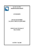 Kế toán trách nhiệm tại công ty điện lực quảng bình