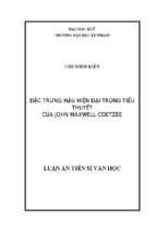 đặc trưng hậu hiện đại trong tiểu thuyết của john maxwell coetzee