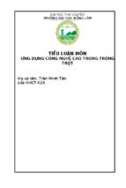 Tiểu luận môn ứng dụng công nghệ cao trong trồng trọt