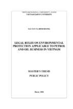 Legal rules on environmental protection applicable to petrol and oil business in vietnam