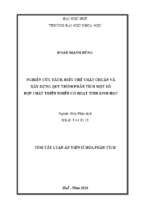 Nghiên cứu tách, điều chế chất chuẩn và xây dựng quy trình phân tích một số hợp chất thiên nhiên có hoạt tính sinh học tt