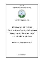 Tổng quan hệ thống về đặc điểm sử dụng kháng sinh trong đợt cấp bệnh phổi tắc nghẽn mạn tính