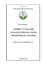 Nghiên cứu bào chế màng dán niêm mạc miệng triamcinolon acetonid