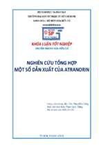 Nghiên cứu tổng hợp một số dẫn xuất của atranorin