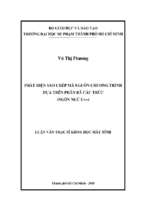 Phát hiện sao chép mã nguồn chương trình dựa trên phân rã cấu trúc (ngôn ngữ c++)