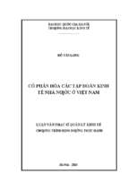 Cổ phần hóa các tập đoàn kinh tế nhà nước ở việt nam  