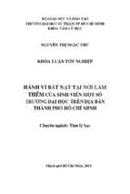 Hành vi bắt nạt tại nơi làm thêm của sinh viên một số trường đại học trên địa bàn thành phố hồ chí minh​