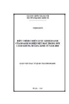 điều chỉnh chiến lược kinh doanh của doanh nghiệp dệt may trong bối cảnh khủng hoảng kinh tế năm 2008   