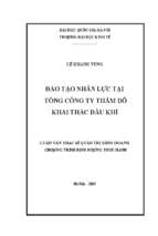 đào tạo nhân lực tại tổng công ty thăm dò khai thác dầu khí   