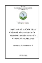 Tổng hợp và thử tác dụng kháng tế bào ung thư của một số dẫn chất indirubin n hydroxypropenamid